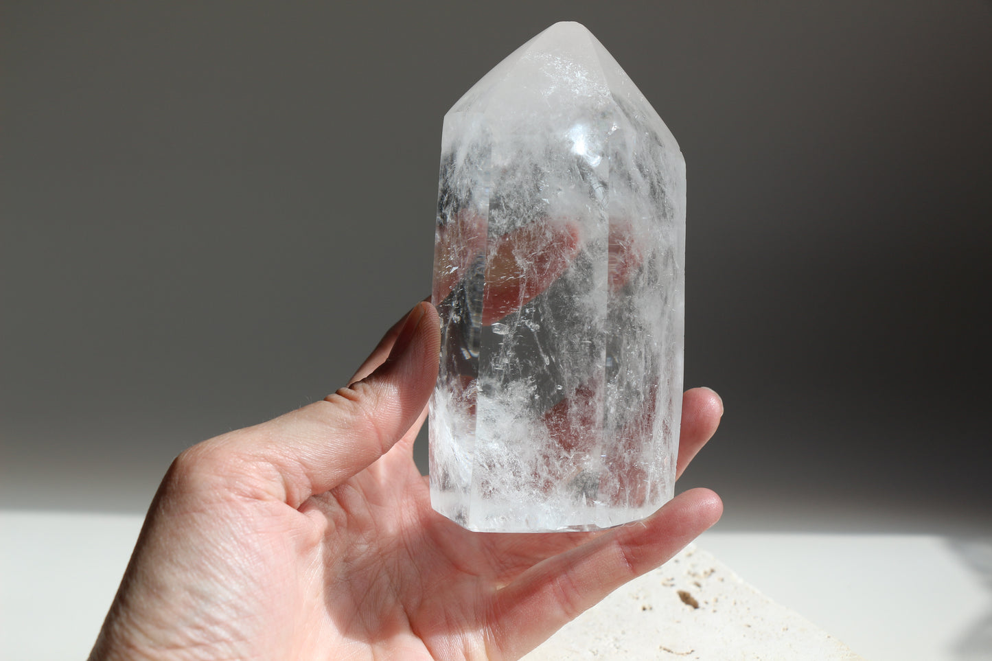 Clear Quartz Tower 001