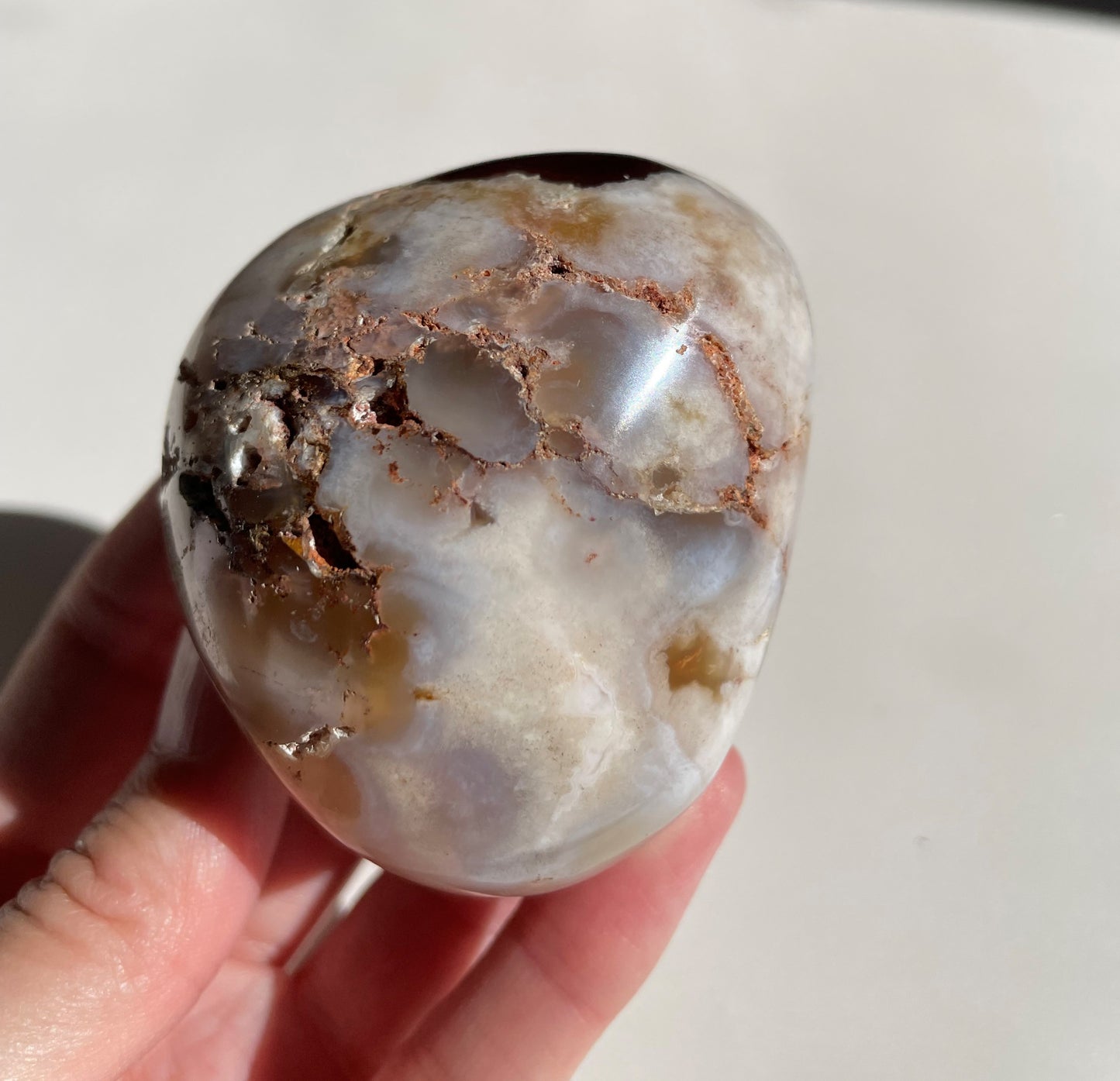 Coral Flower Agate Gallet