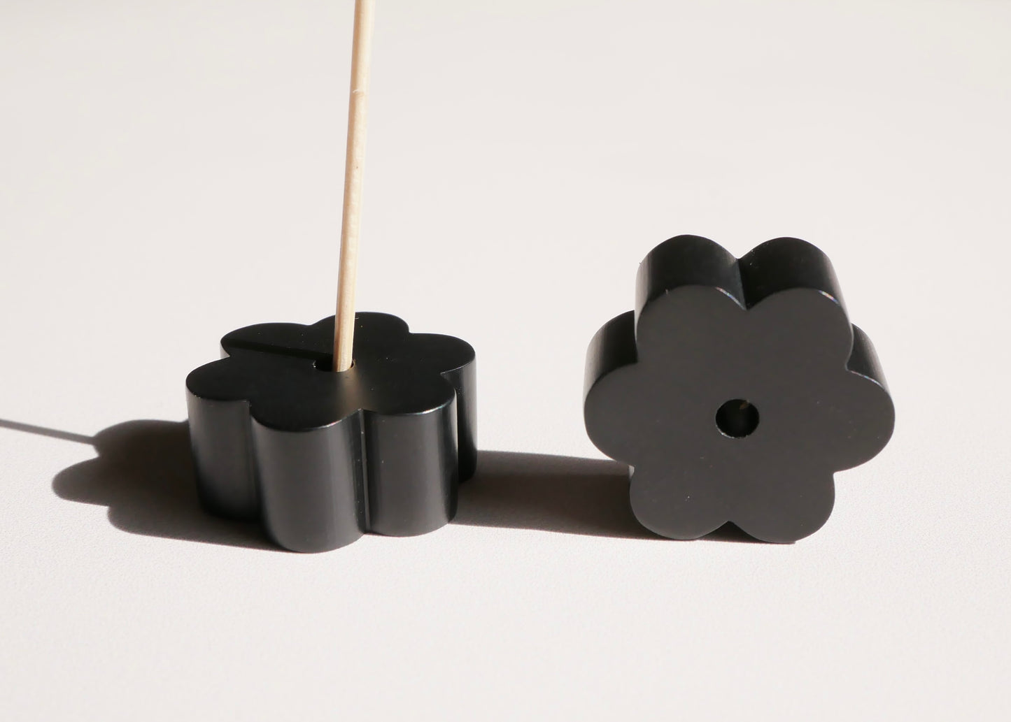 Petal Brass Black Incense Holder